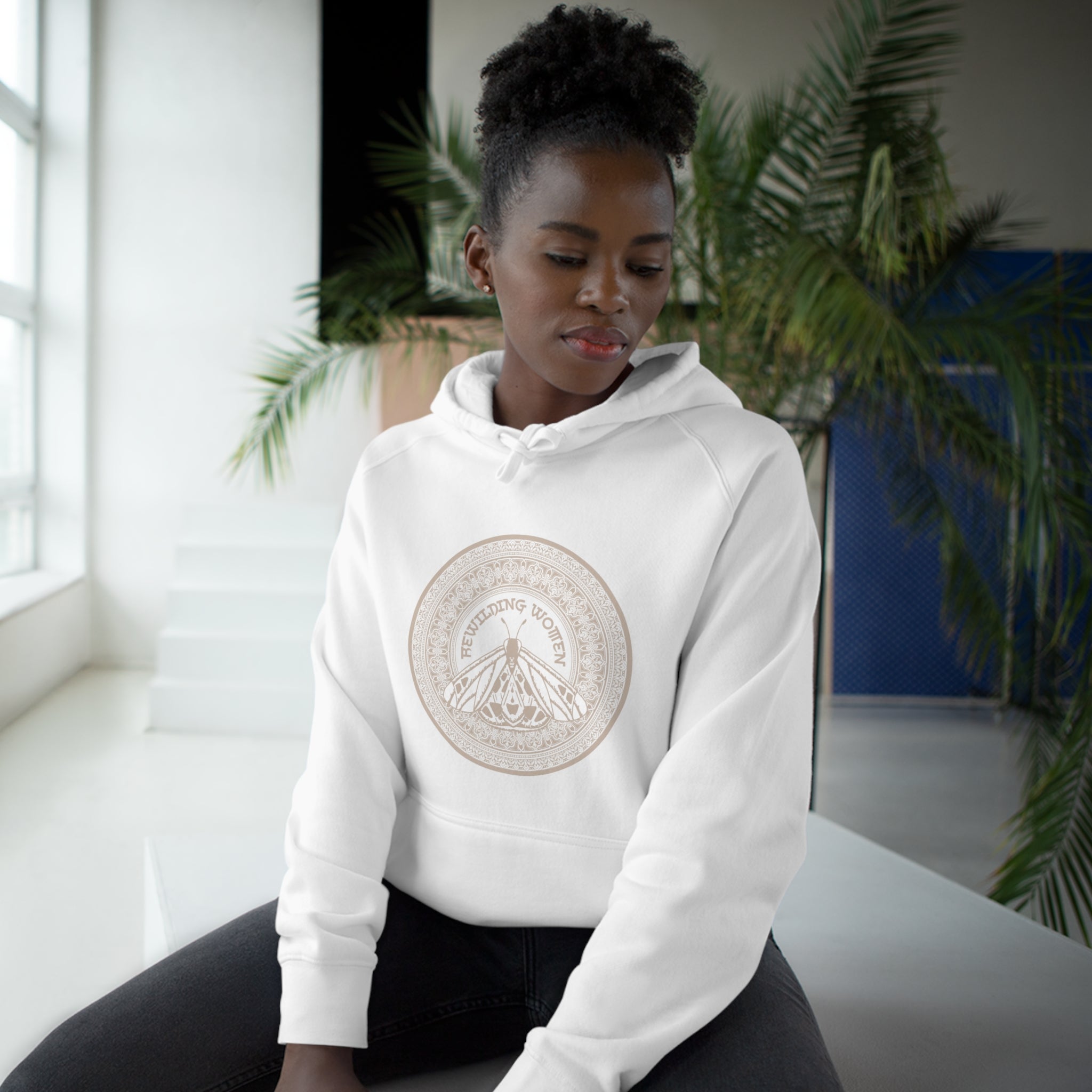 Rewilding Women Moth Mandala Hoodie