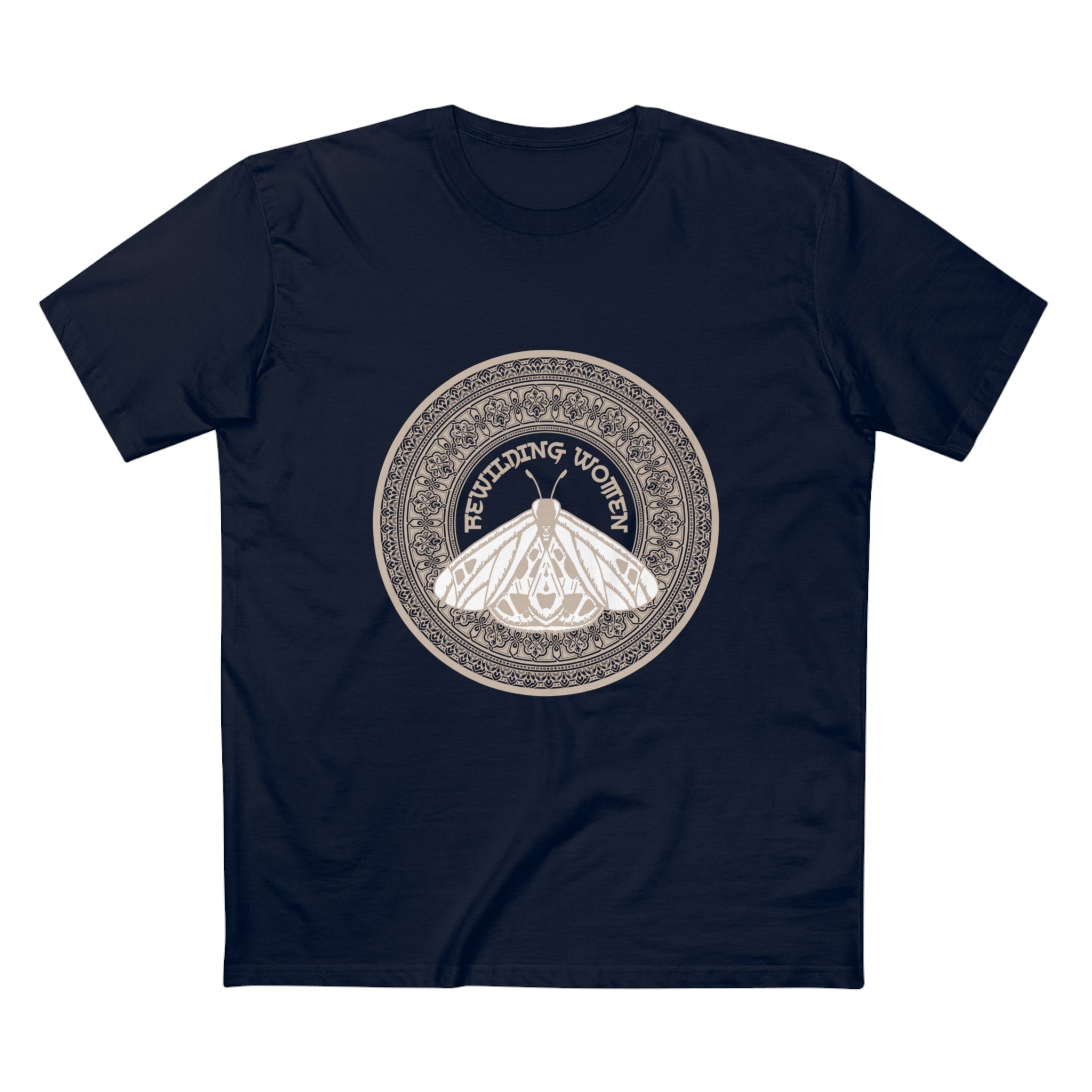 Rewilding Women Mandala Moth Tee