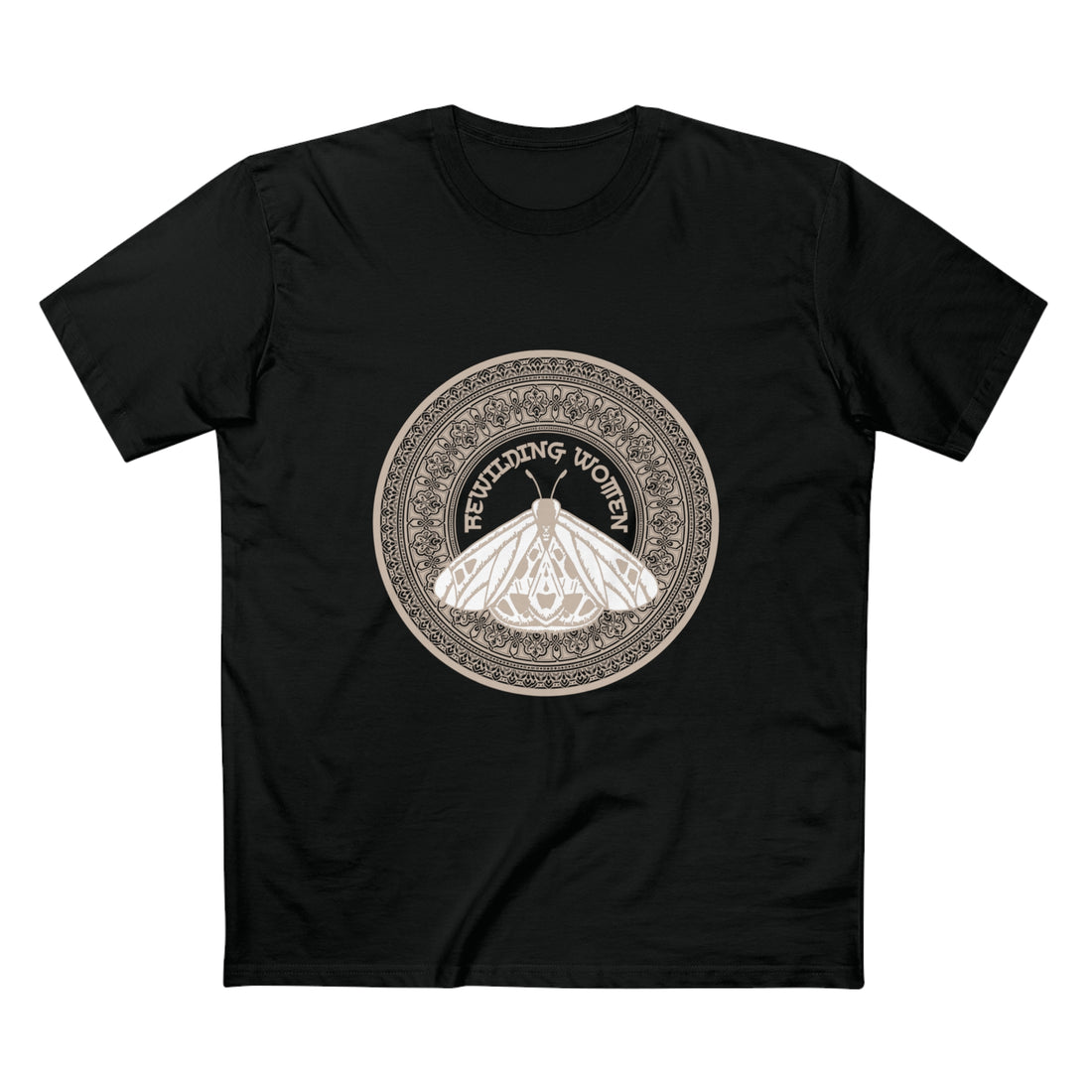 Rewilding Women Mandala Moth Tee