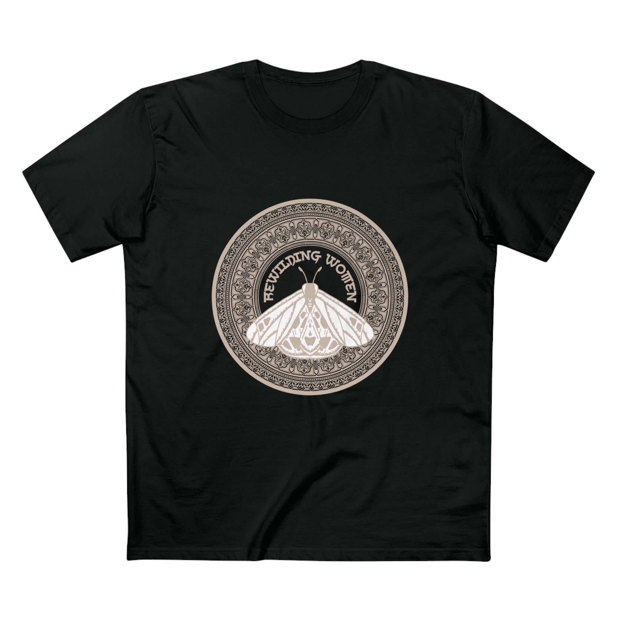 Rewilding Women Mandala Moth Tee