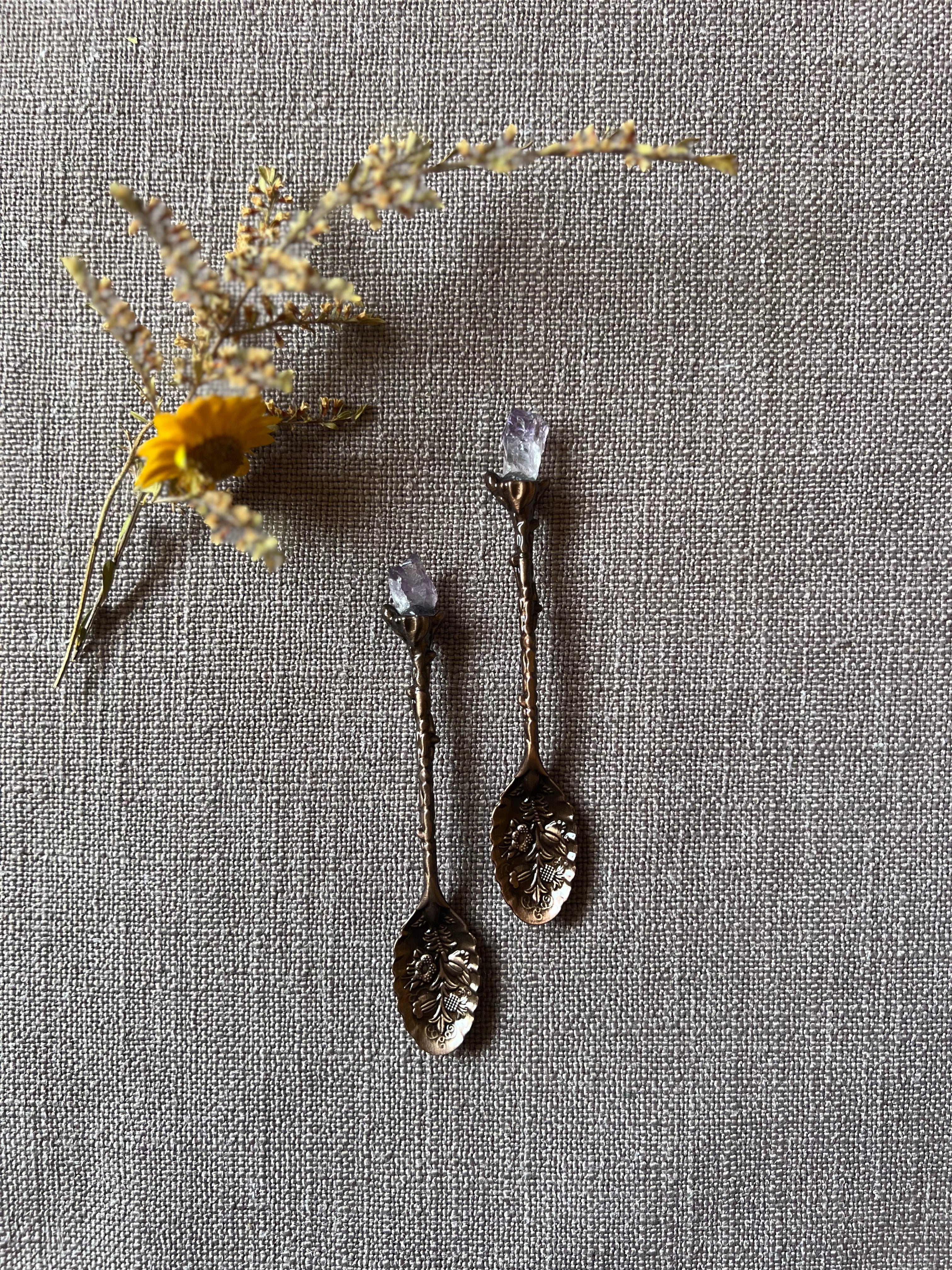 Antique-Inspired Amethyst Spoon