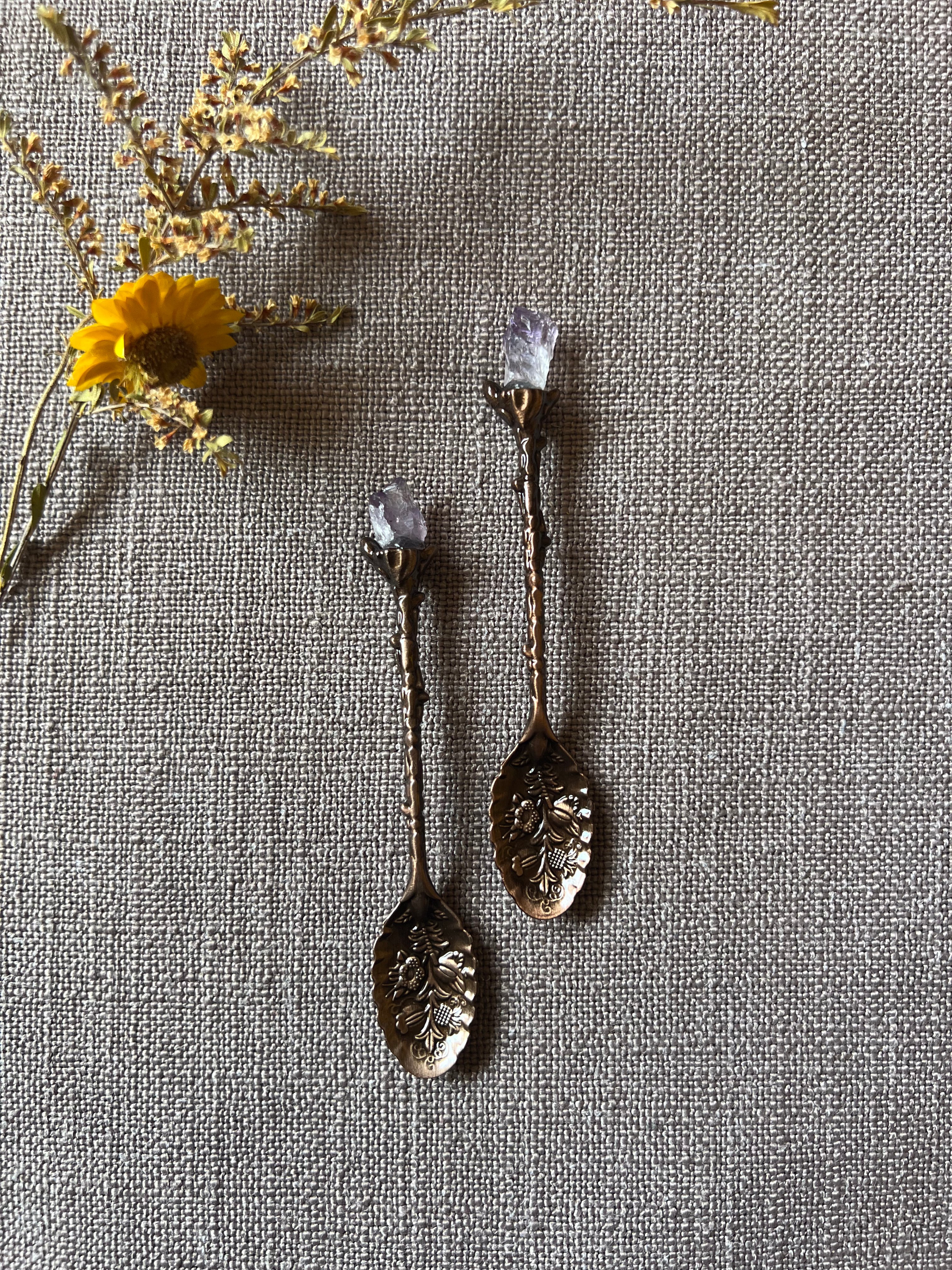 Antique-Inspired Amethyst Spoon