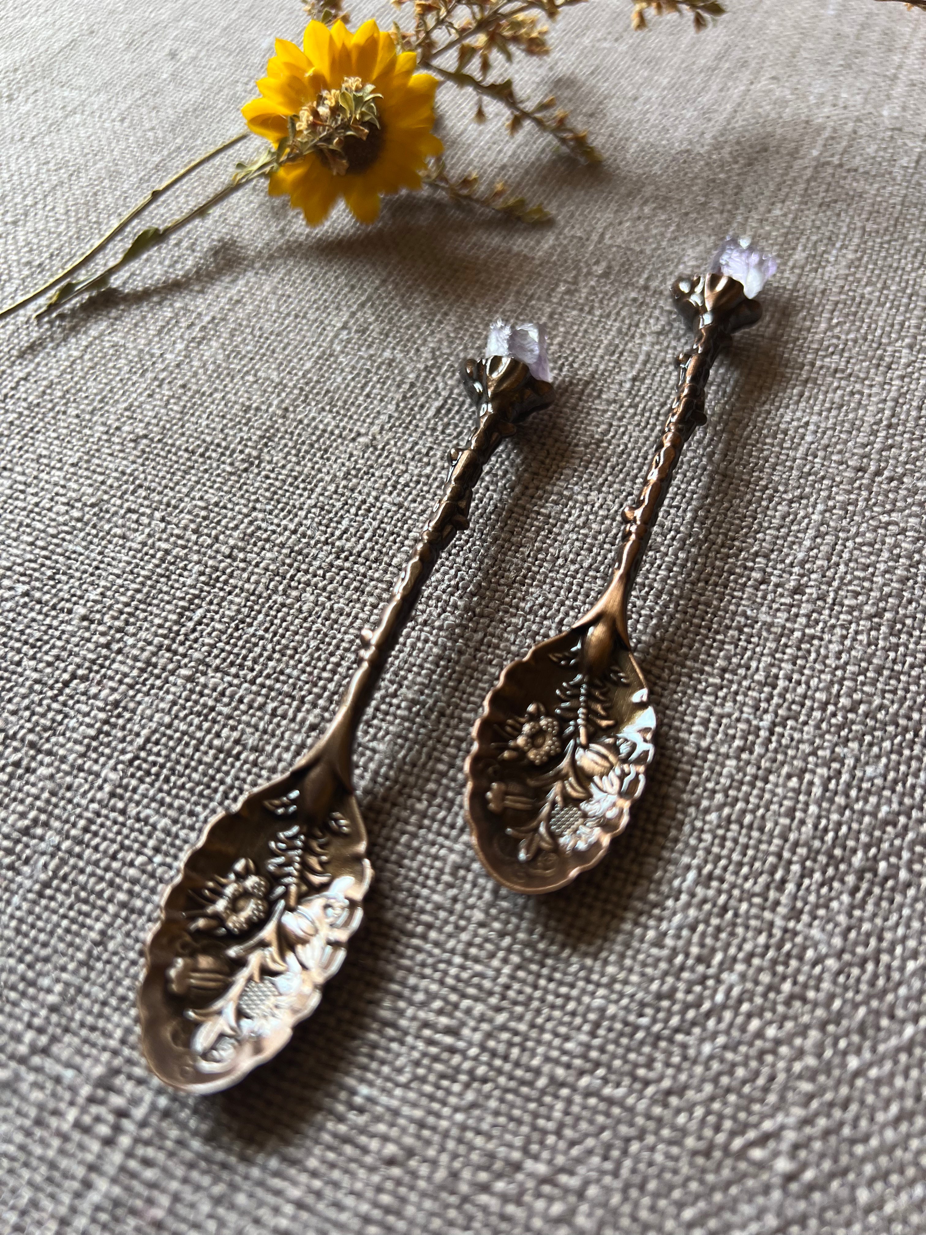 Antique-Inspired Amethyst Spoon