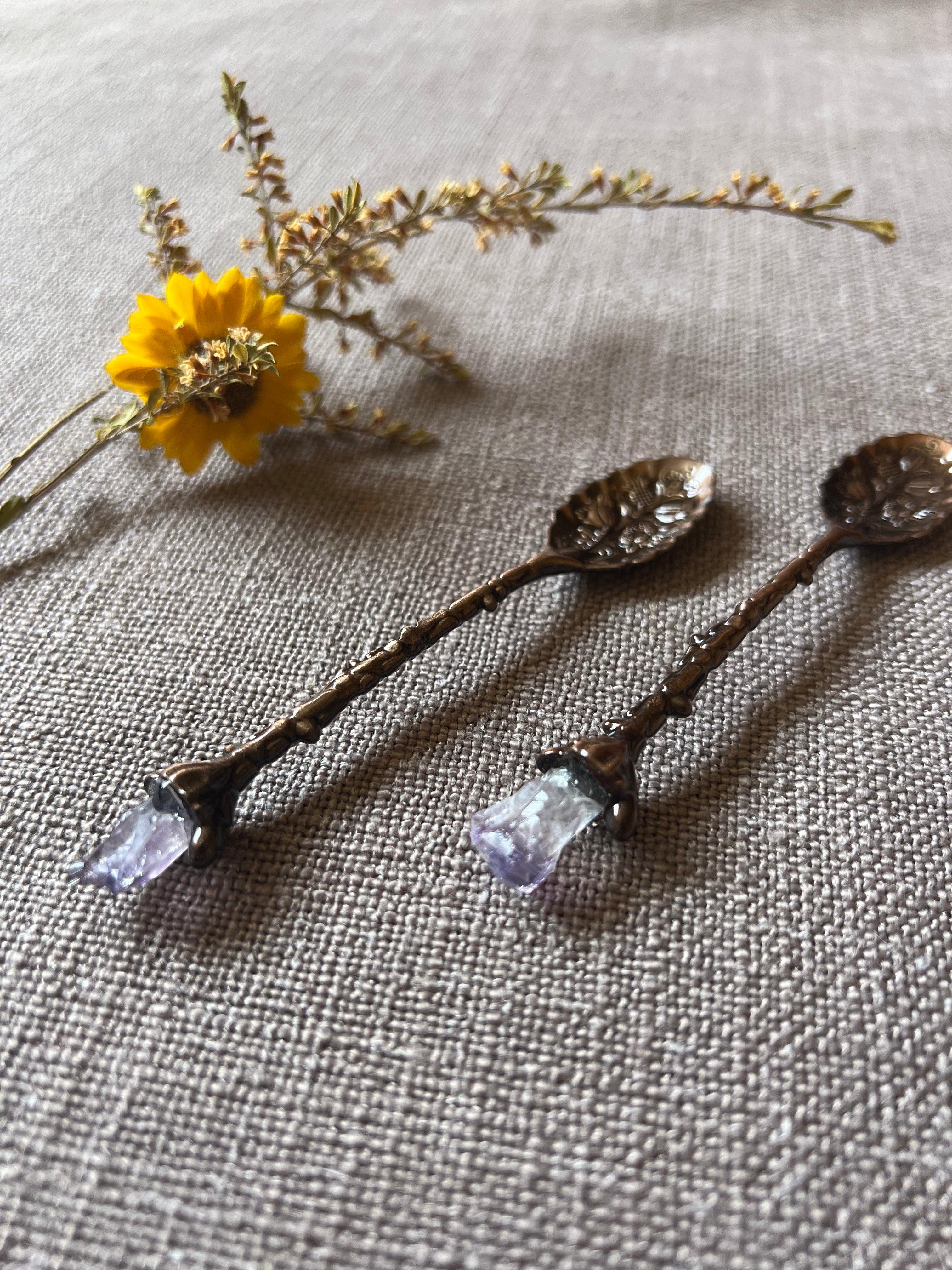 Antique-Inspired Amethyst Spoon